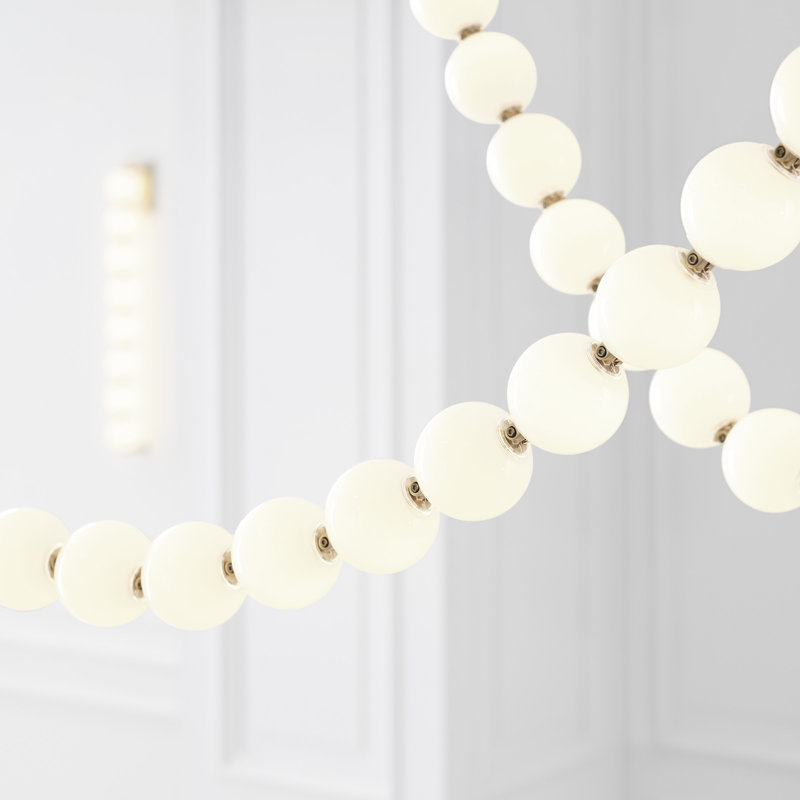Perle 240 Chandelier, Hand Rubbed Antique Brass, 2700K