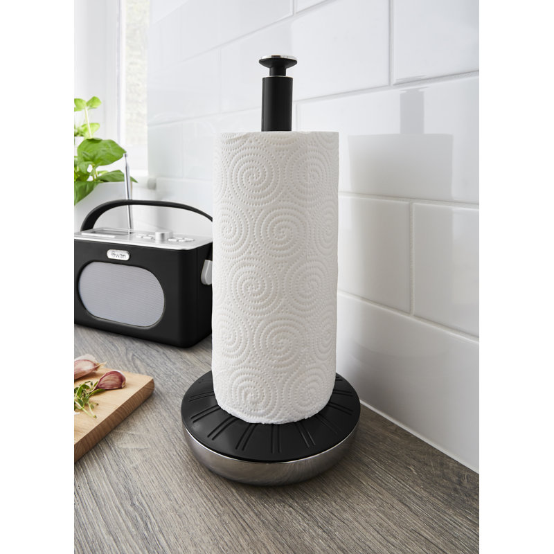 Swan SWKA1054BN Retro Towel Pole and Mug Tree, Black