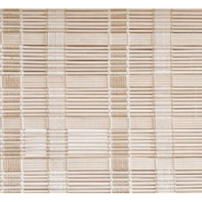 Whitewash Bamboo Cordless Sheer Roman Shade with Valance