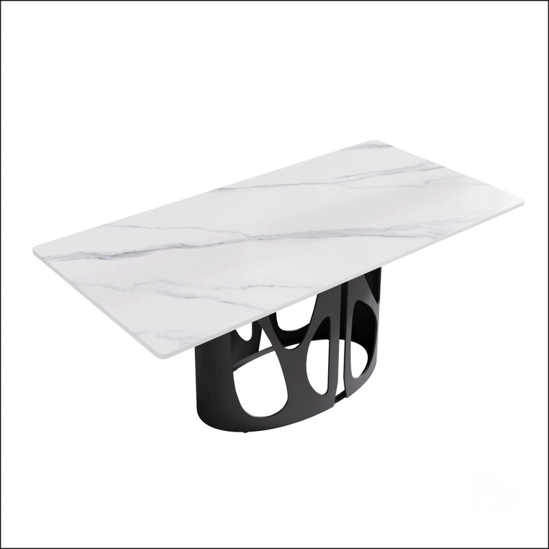 Table repas, Noir / blanc, H 29,53 po x L 70,86 po x l 35,43 po