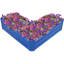 Lit de jardin surélevé d'extérieur en acier galvanisé en forme de L Onecimo - 47,25 po x 47,25 po x 12 po - bleu-1647934525