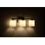 Brushed Nickel Indoor Bathroom Vanity Lights With Etched White Glass Square Rectangle Shades-519845909-509480157