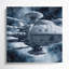 "Space Spacecraft Blueprint Designs", art mural sur toile bleue-928002662