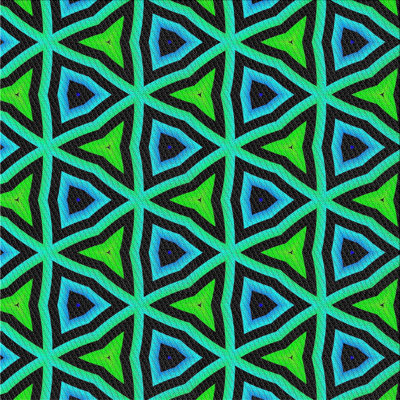 Tapis vert/bleu à motifs Donnelle