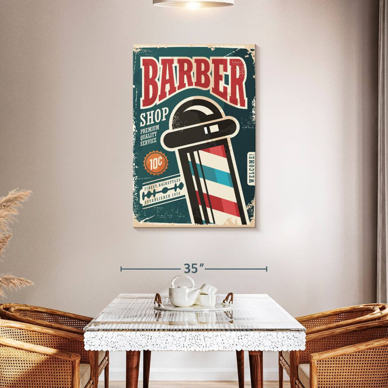 Barber Poster, 45" H x 30" W