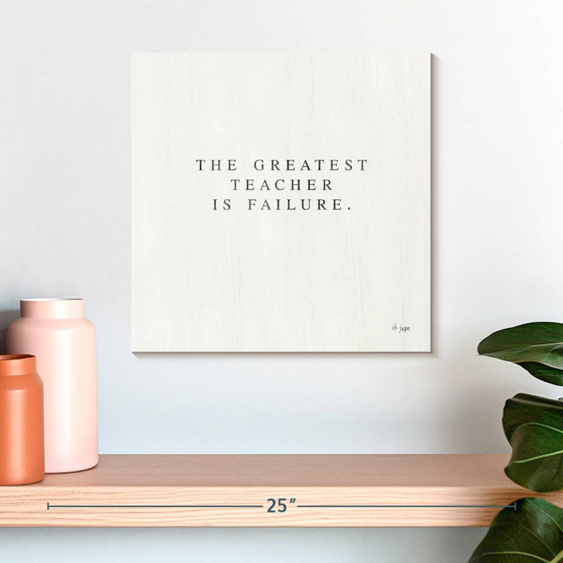 Tergel Greatest Teacher Is Failure, 16" H x 16" W