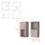 2 White Oak Bathroom Shelf Cabinets With Open - Practical Choice Shelving Design Space Efficient-132202443