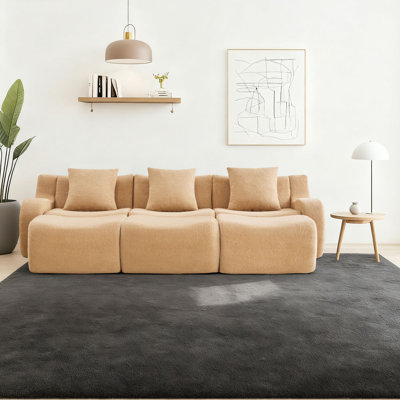 Canapé modulaire rembourré 3 places avec 3 repose-pieds Modern