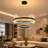 2-Light LED Tiered Circle Chandelier