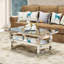 Table basse de conception moderne avec surface en miroir, 2 espaces de rangement, reflet transparent, table de luxe idéale pour le balcon, plateau en verre trempé, compartiments, matériaux de haute qualité, décoration
