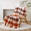 Jeté à carreaux pour lit, moelleux tartan à carreaux, motif à carreaux de style campagnard, jetés pour décoration intérieure (50 po x 60 po)-115797563