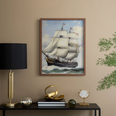 NAUTICAL Series LXII, reproduction encadrée - bois massif