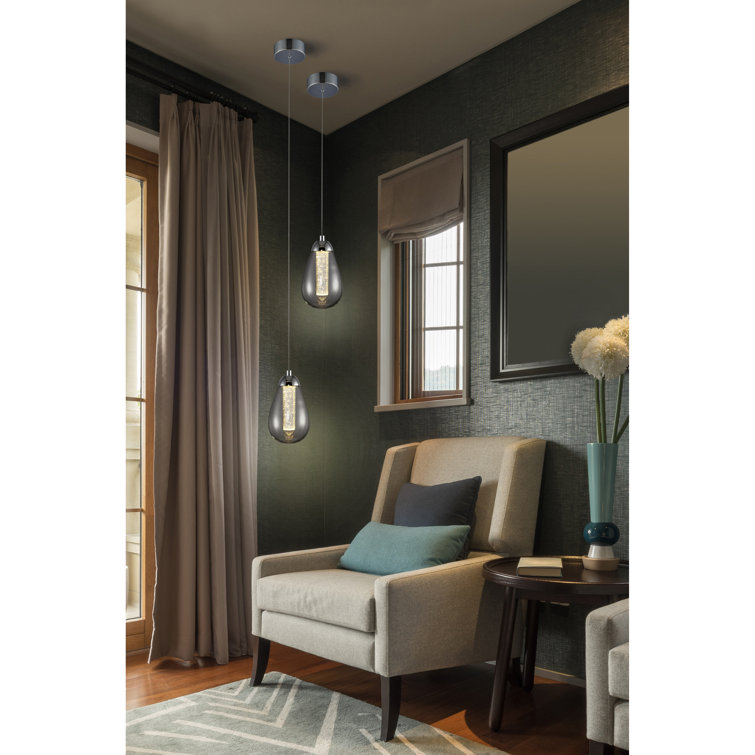 Nazario 1 - Light Chrome LED Teardrop Pendant