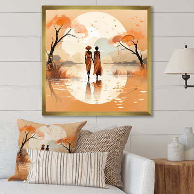 Beige africain San Bushmen Odyssey II - art mural paysage urbain