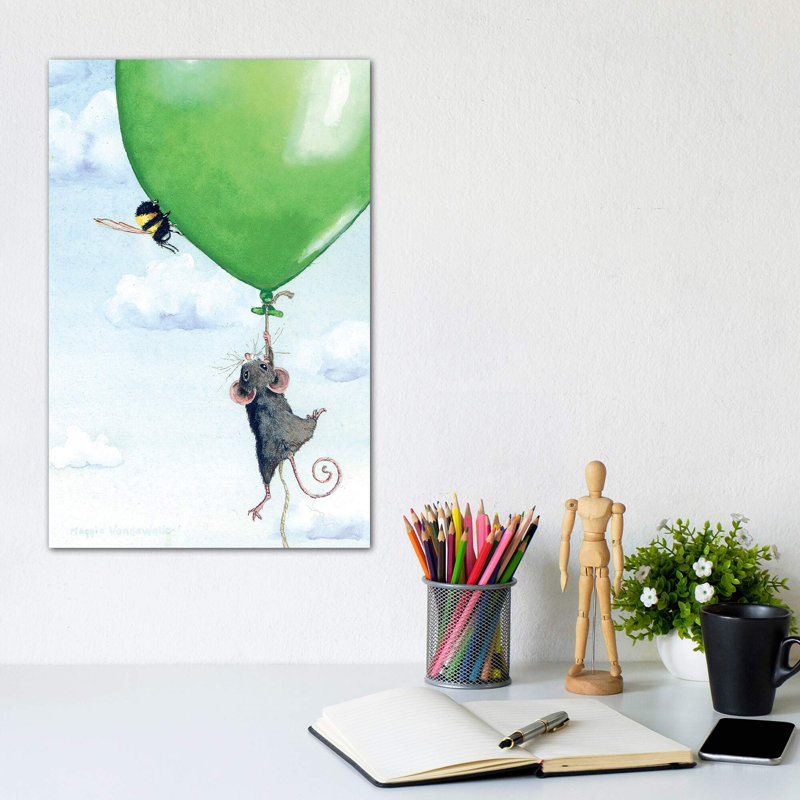 «Hi There» par Maggie Vandewalle - impression d'art graphique, H 12 po x l 8 po x P 0,75 po, Toile tendue, Pas de tapis