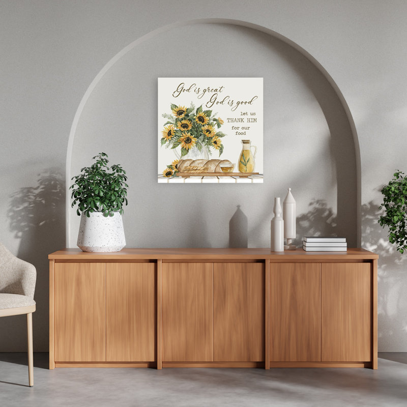 God Is Great Rustic Abstract Contemporary, 24" H x 24" W