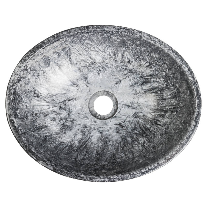 Brayden Studio Bergstrom 410mm L x 330mm W Resin Oval Sink, Grey