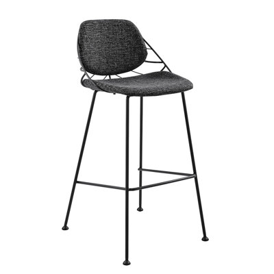 Bevers Upholstered Counter Stool with Metal Frame
