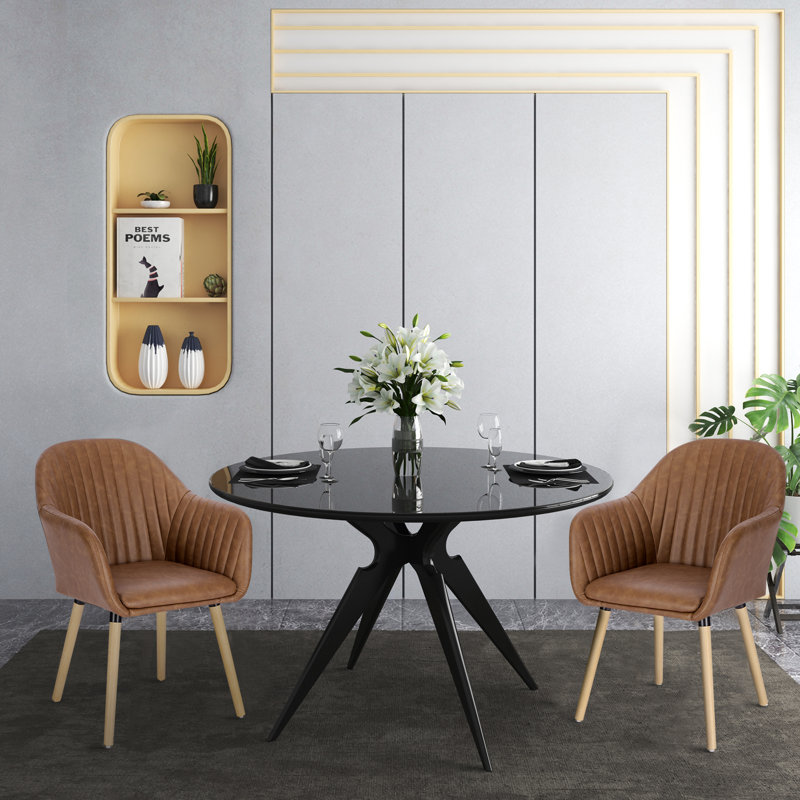 Seema Upholstered Dining Chair, Brown