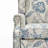 Duward Plants Blue Floral Upholstered Wingback Accent Chair with Nailhead Trim-1037287654