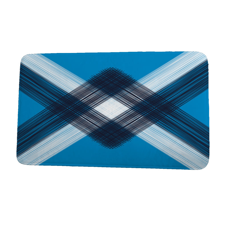 Non-Slip Bath Mat, 17" W x 24" L, Blue