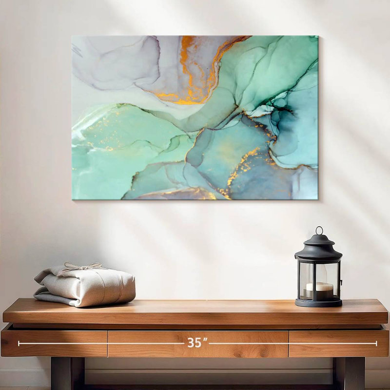 Avery Green Bronze Abstract, 16" H x 24" W