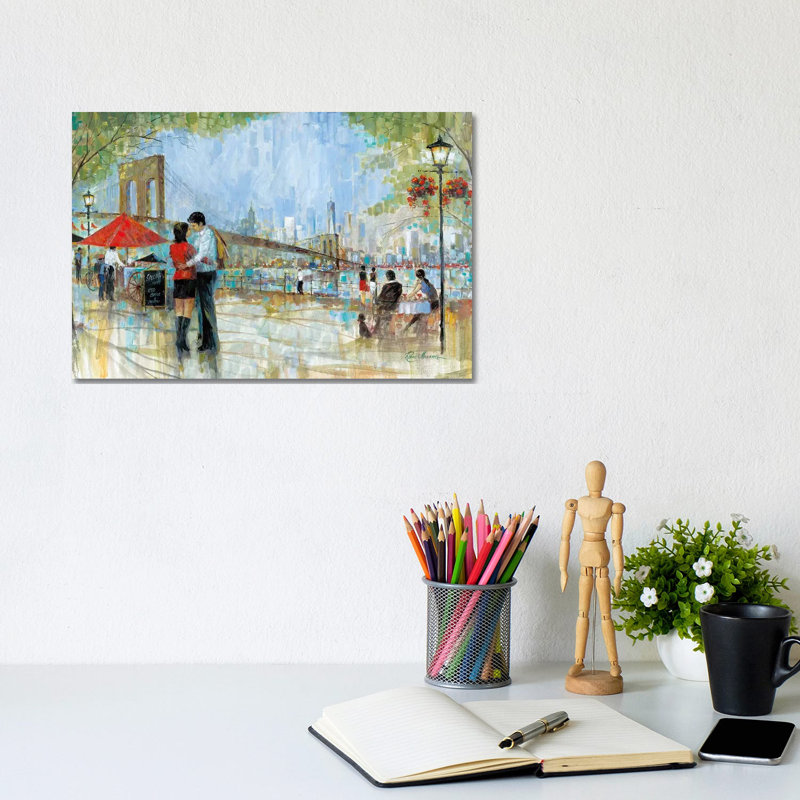 New York Romance II par Ruane Manning - reproduction d'art, H 8 po x l 12 po x P 0,75 po, Toile tendue, Aucun mat