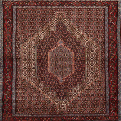 Tapis oriental orange / beige