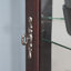 Vitrine de coin lumineuse avec portes et tablettes en verre trempé - rangement élégant en chêne pour le décor du salon et de la chambre à coucher-1126594519