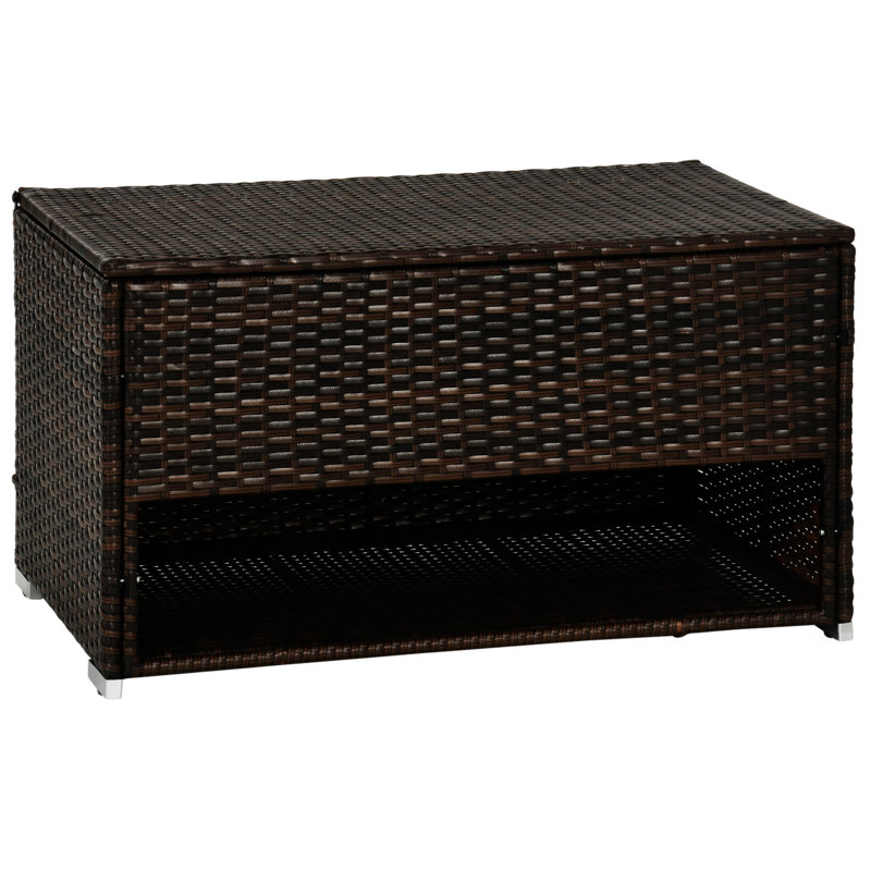 Boîte de rangement pour l'extérieur Outsunny, Brun