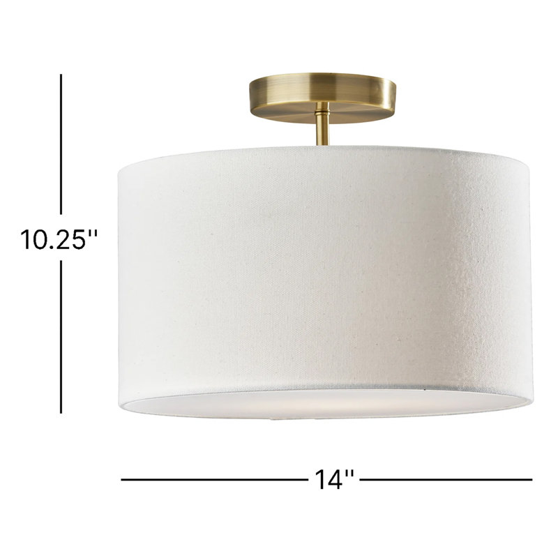 Finley Single Light Fabric Flush Mount