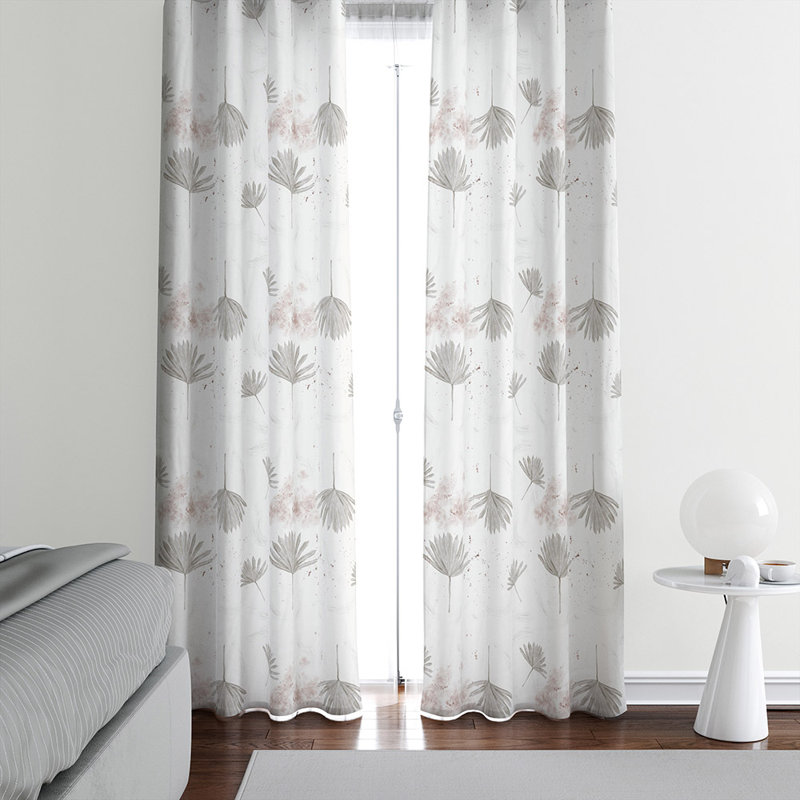 Panneaux de rideaux semi-transparents abstraits, L 20 po x L 52 po