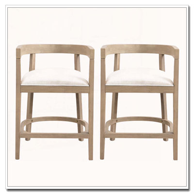 Tabouret de comptoir en bois d'hévéa