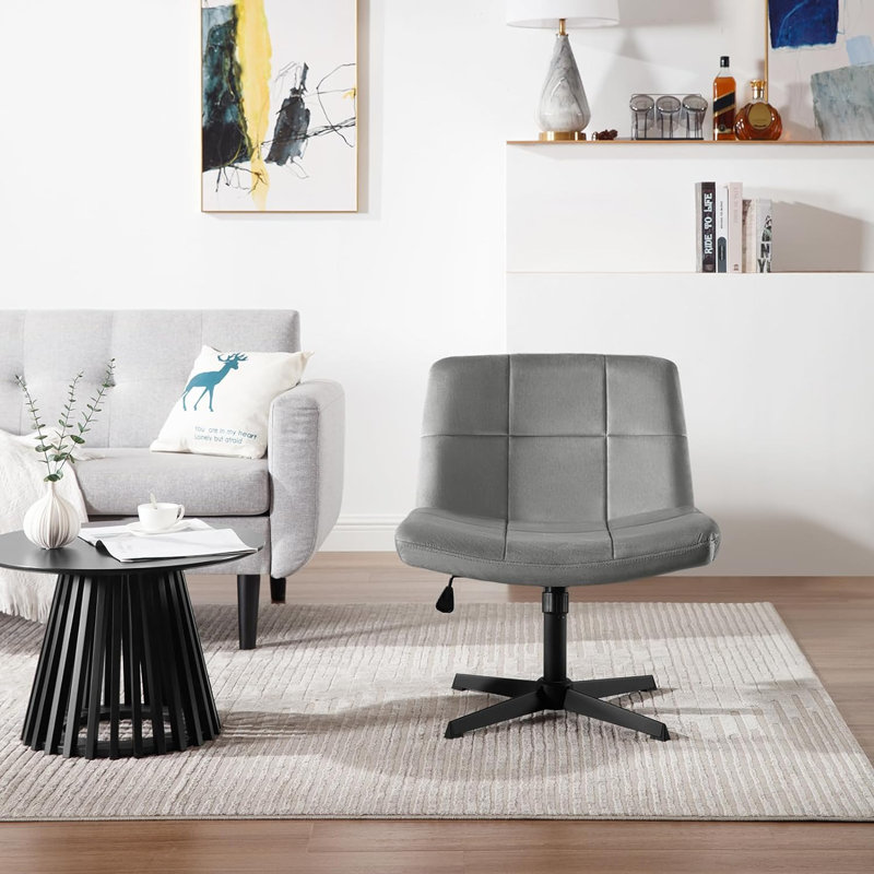 Fairmont Park Noren Velvet Task Chair, Grey