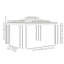 Auvent de pavillon blanc crème 10 pi x 13 pi - Double toit pour patio, jardin, pelouse, cour avec auvent, pour utilisation