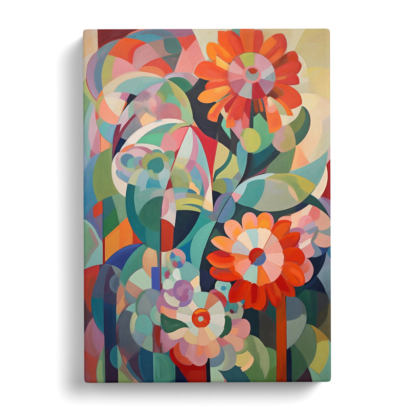 Wagenen Floral Flowers Retro Vol.4 - Wrapped Canvas, 76cm H x 50cm W x 3cm D