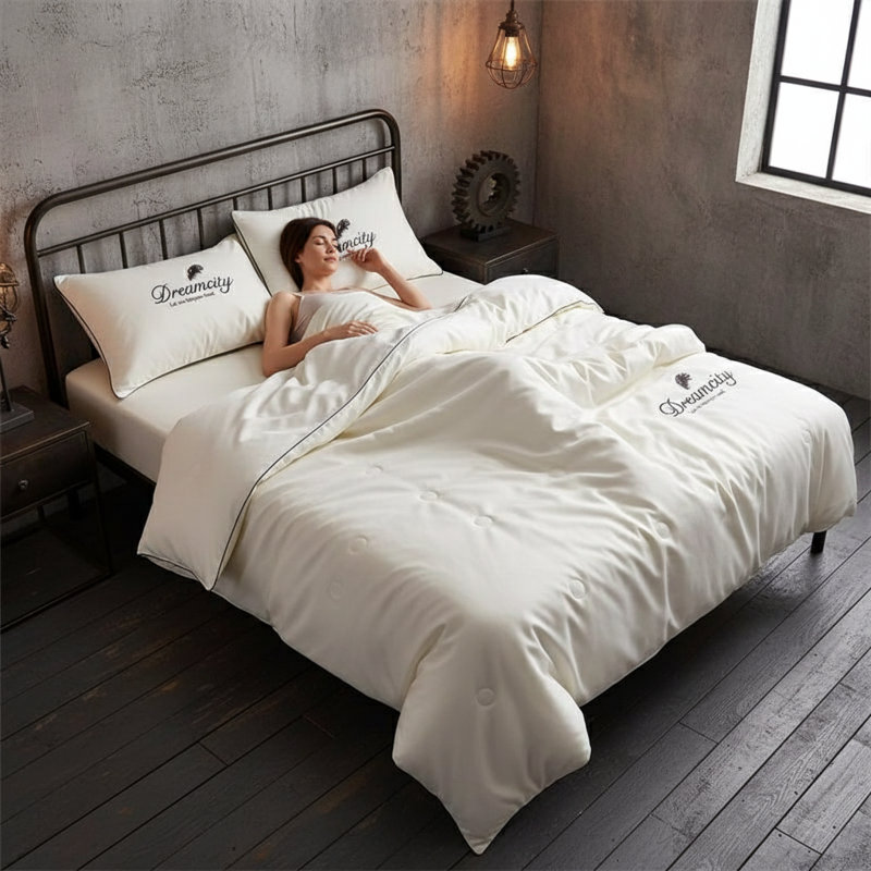 Ensemble de courtepointe Feather, 150x200cm, White