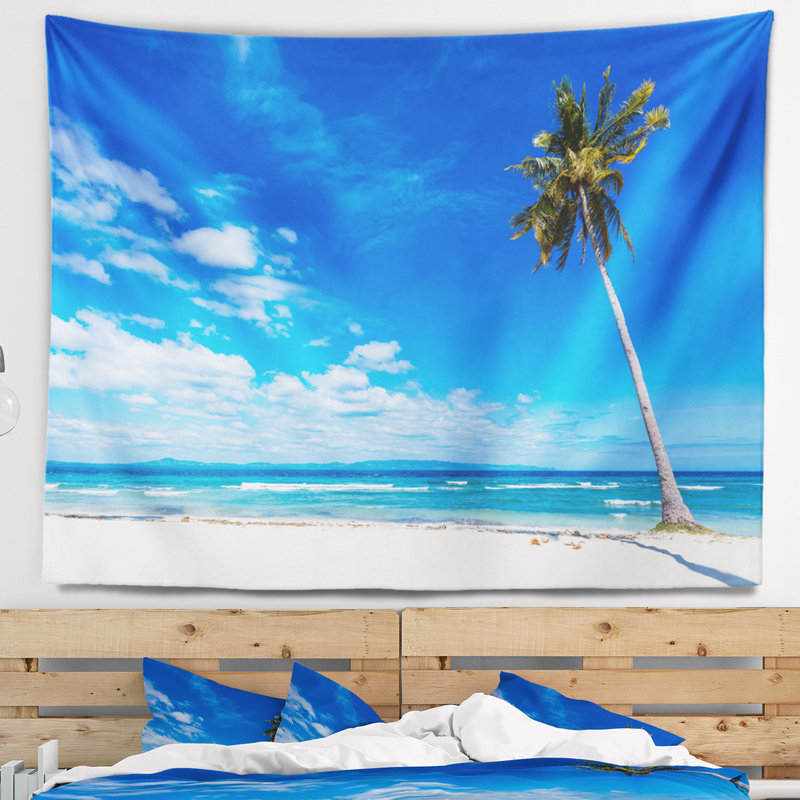 Seascape, vacances d'été calmes, tapisserie, Philippines, H 32 po x l 39 po