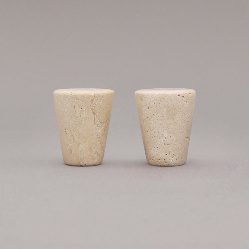 Marble Cone Knob, Travertine