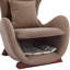 Chaises d'appoint avec rangement, salon de détente moderne compact en polyester brun