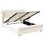 Corbe Velvet Ottoman Bed Frame with Wingback Crystal Tufted Headboard, USB Reading Lights and Lift-Up Storage
