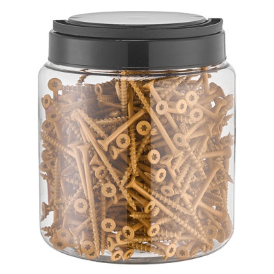 Vis à bois 350 PCS, n ° 10 x 3 pouces avec revêtement anti-rouille extérieur, vis de terrasse extérieure Torx / T25 Star Drive, vis de terrasse extérieure en métal résistant à la rouille avec 2 connecteurs à vis, pour encadrement de clôture de terrasse