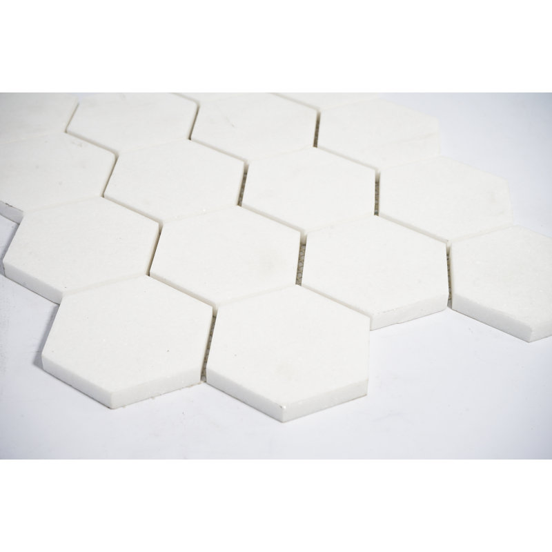 Thassos 12" x 12" Natural Stone Mosaic Wall & Floor Use Tile