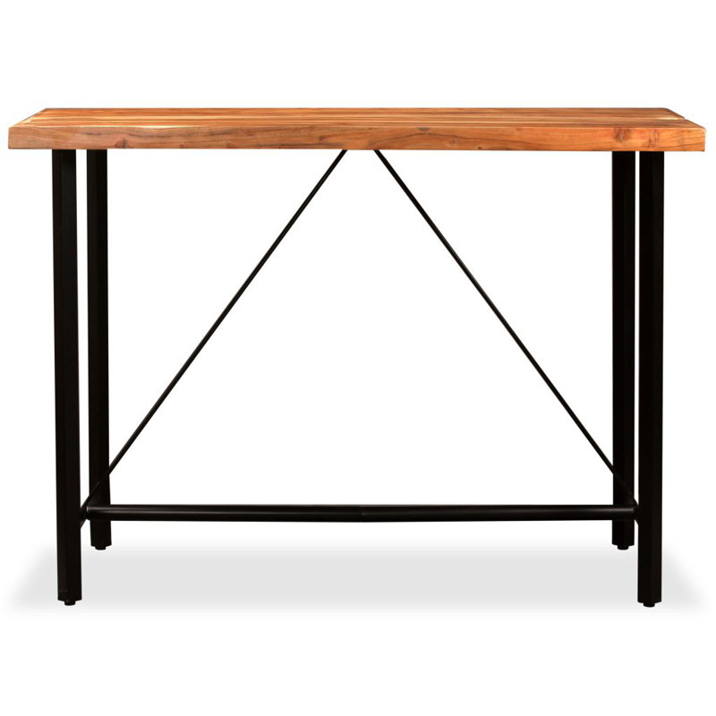 Milton Acacia Rectangular Wood Top Dining Table, H107 x W150 x D70cm, Brown