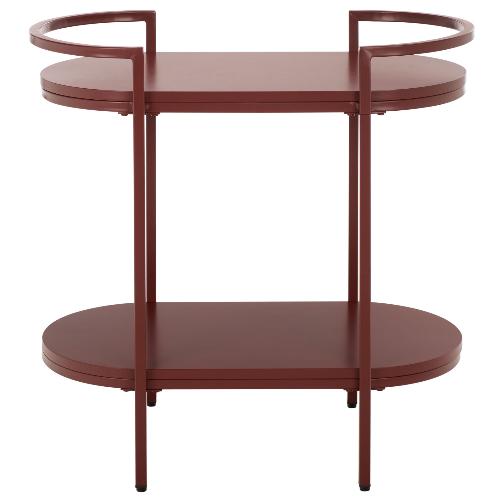 Staccato Metal Bar Cart, Brick Red