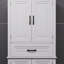 Armoire de salle de bain avec espace de rangement multifonctionnel, tiroirs sur rails coulissants, tablettes réglables