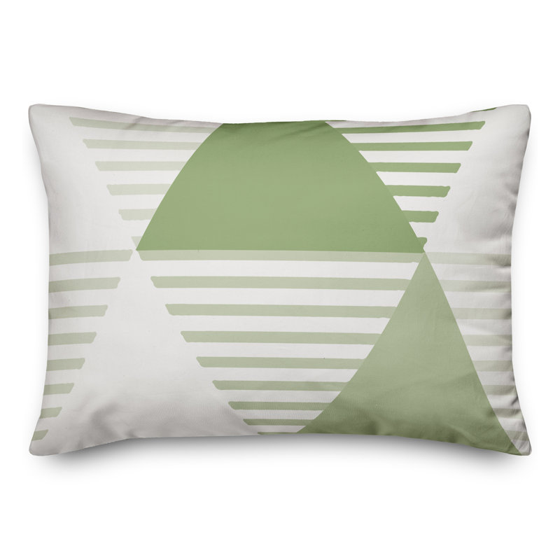  Coussin intérieur / extérieur géométrique, Vert