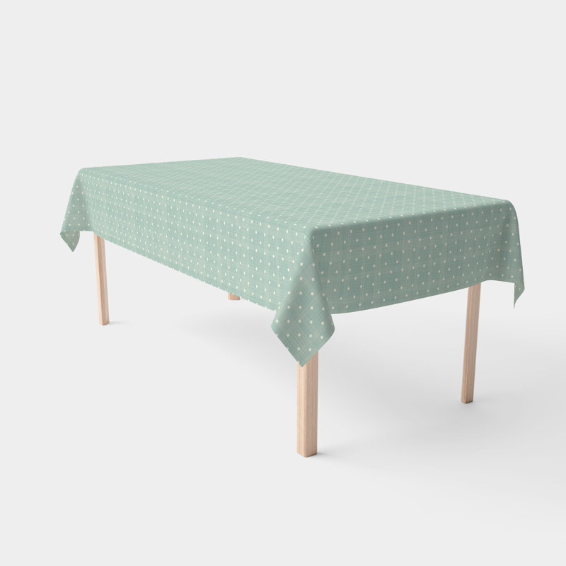 Rectangular Tablecloth, 100% Cotton, 52X104", Textured Dots, 104" L x 60" W