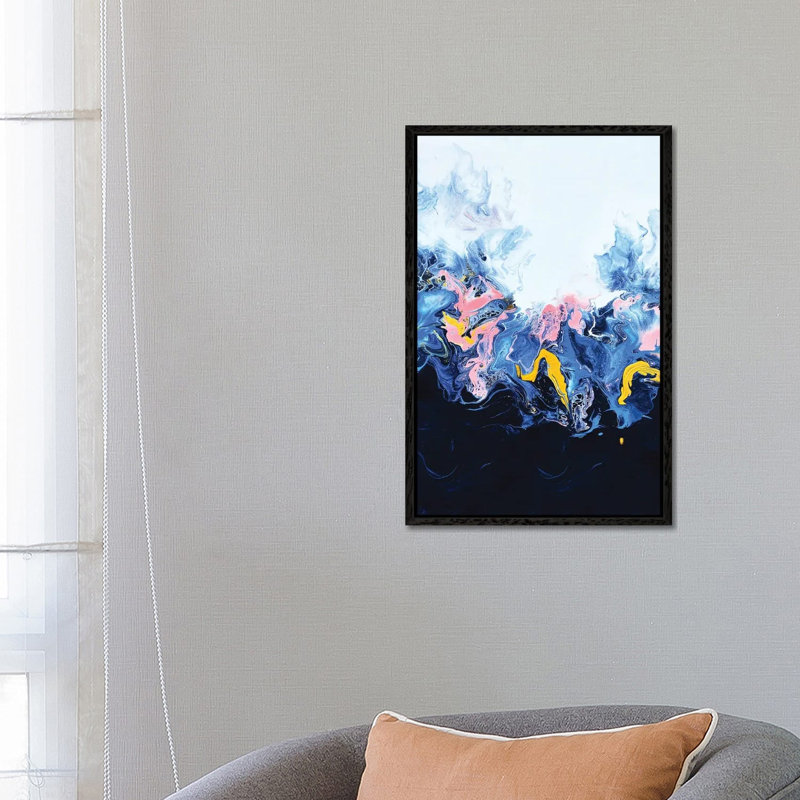 Deep Blue Rainbow - Print on Canvas, Black Framed, 66.04 cm H x 45.72 cm W