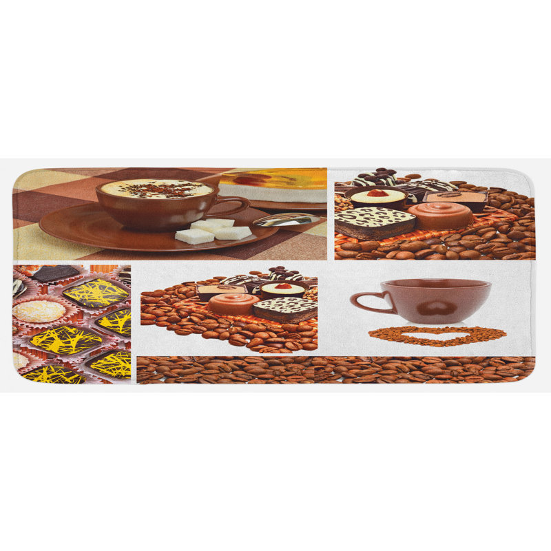 Tapis de cuisine café